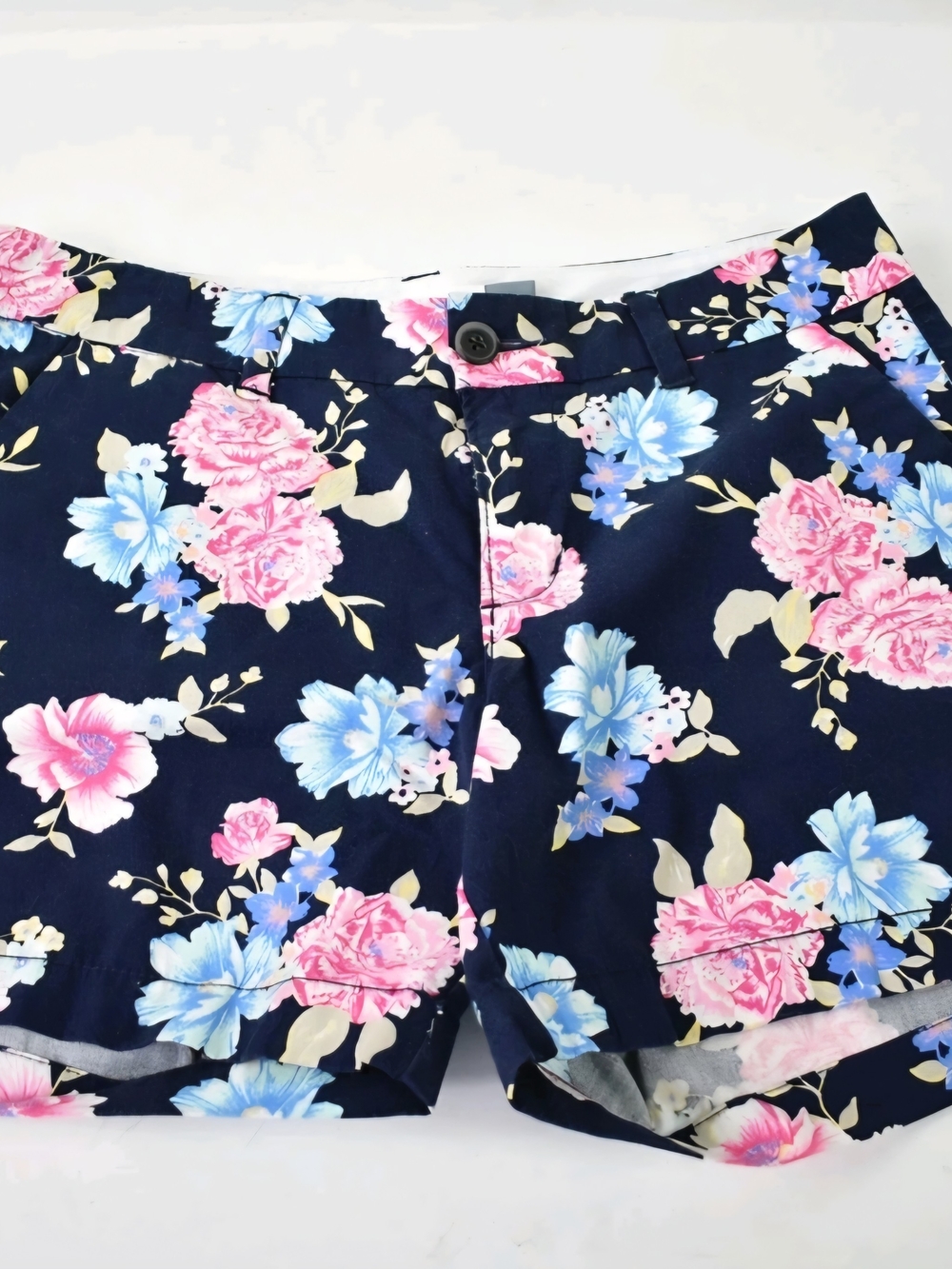 Old Navy Navy Floral Print Women's Shorts - Pink & Light Blue